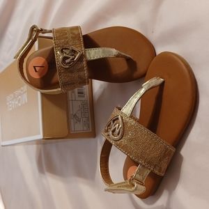 Gold micheal Kors sandal